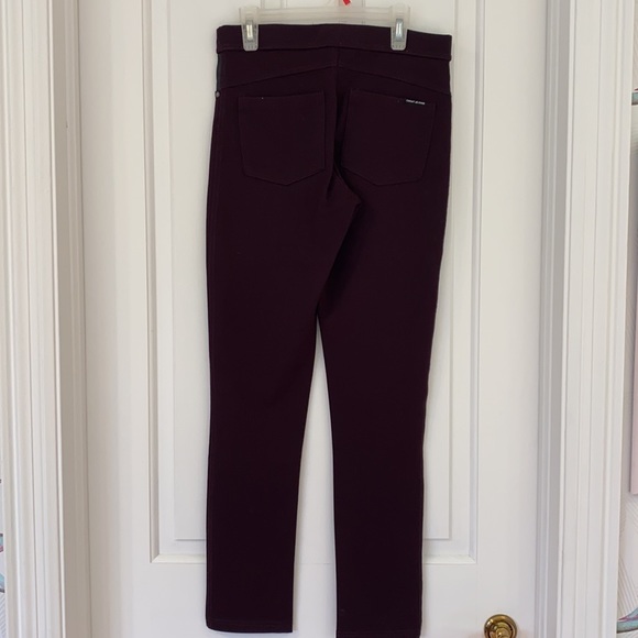DKNY Slim Stretch Pull On Dark Maroon Leggings Like Jeans NWOT - Picture 6 of 13